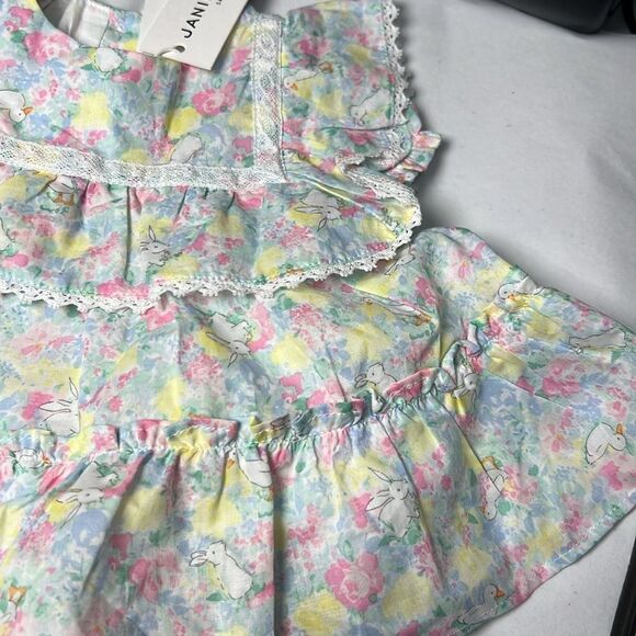 Janie and Jack 100048716 Baby Floral Ruffle Matching Set size 0-3 months NWT - Picture 6 of 14